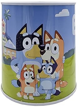 CyP Brands Bluey- Hucha, Cubilete, Ahorro, Hucha Mediana, Termo sellada, Multicolor, Producto Oficial