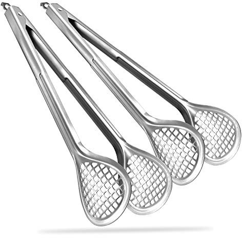 COCOBOSS PREMIUM Grillzange, Küchenzange, Kochzange, Gefertigt aus Lebensmittelechtem Edelstahl, zum Kochen und Grillen - 2 Teiliges 33cm