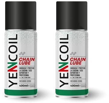 Grasa cadena moto en spray| lubricante cadena moto en spray| valvulina cadena moto|grasa cadena bicicleta | engrase cadena moto| spray aceite spray| grasa liquida en spray|YENCOIL Chain Lube 400ml (2)