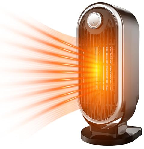 XUJMK Stufa Elettrica Basso Consumo 1200W, Termoventilatore da Bagno con Termoventilatore da Bagno con termostato Regolabile, Silenzioso Protezione Da Surriscaldamento E Ribaltamento per uso interno