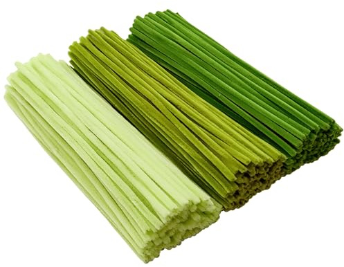 YYUENG TAK 300 Piezas Limpiapipas Chenilla Verde(30CM x 6mm),Limpiapipas verdes para manualidades: para hacer flores, animales, decoraciones para el hogar y actividades creativas,Green Pipe Cleaner