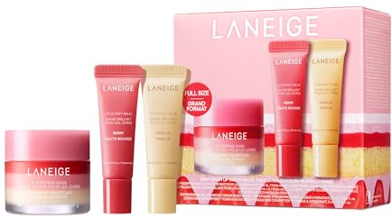 LANEIGE Berry Sweet Lip Trio Set | Lip Sleeping Mask Strawberry Shortcake & Mini Lip Glowy Balms in Berry & Vanilla
