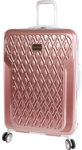 Bebe Luggage Stella Hartschalenkoffer, 73,7 cm, kariert, Rose Gold, Einheitsgröße, Gepäck-Hartschalen-Karo-Spinner