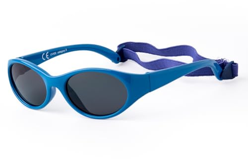 Kiddus Gafas de Sol Infantil Polarizadas 2 a 4 Años Niño Niña, UV400 CAT3, Flexibles con Banda Ajustable de Neopreno, Protección 100% UVA UVB, Certificación CE ISO REACH
