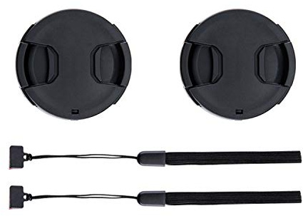 2-Pack 46mm Front Lens Cap Cover with Deluxe Cap Keeper for Nikon Z30 Z50 Z50II Z fc Zfc with Z DX 16-50mm Kit Lens for Panasonic G7 with Lumix 14-42mm Kit Lens and More Lenses with 46mm Filter Thread