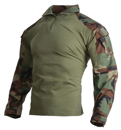 EMERSONGEAR Airsoft skjorta taktisk BDU armé kamouflage paintball t-shirt skog