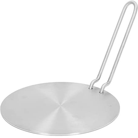 Changor Adaptateur Induction 18 cm, Disque Convertisseur de Plaque de Cuisson à Induction Plaque de Diffusion de Chaleur avec Poignée Amovible