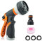 LINZI Garden Hose Spray Gun Set 8 Adjustable Patterns High Pressure Spray Nozzle for Watering Plants Lawns, Shower Pets, Car Washing, Cleaning Windows, Hose Attachment Connectors