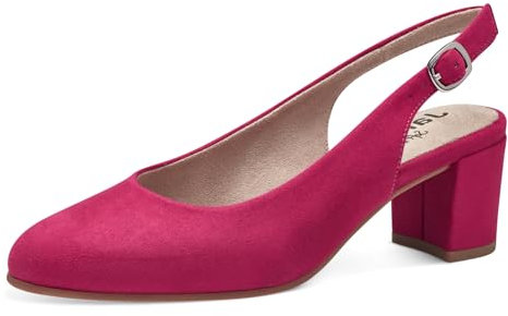 Jana Damen Slingpumps mit verstellbarem Riemen Vegan, Rosa (Fuxia), 38 EU
