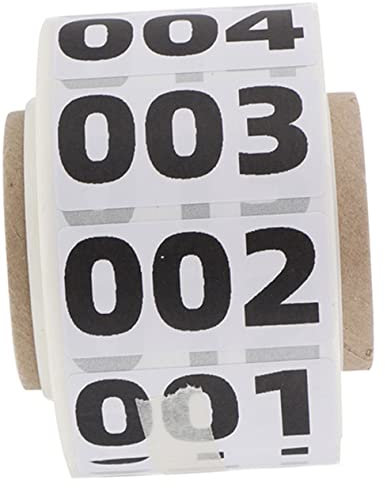 Parliky 1 Rolle inventaretiketten sticker auto fahrzeugschein runde nummerierte Abziehbilder nummerierte Inventarabziehbilder