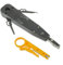 EPLZON LSA Outil, Outil Insertion LSA avec Mini Pince à Dénuder pour Prises Réseau, Zones de Brassage, boîte de Montage et boîtier encastré, câble de raccordement avec Coupe Fil(Noir)