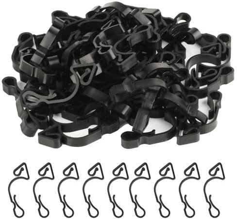 50 Pcs Giant Gutter Hooks for Outdoor Lights Black, Weatherproof Xmas Lights Gutter Hooks for Hanging Fairy Lights Outdoor Rope Lights String Lights Christmas Lights Gutter Clips
