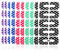 Oruola Lot de 100 pochoirs à ongles - Aide à la peinture - Portable - En forme de pois - Réutilisables - Accessoires de base pour le nail art