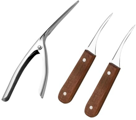 MUELODSIC Pelador de Gambas de Acero Inoxidable con Mango Ergonómico Herramienta Práctica para Pelar y Limpiar Cocina y Profesional