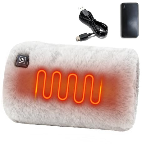 ZCJ Handwärmer Elektrisch, Beheizbare Handschuhe mit 10000mAh Akku, Taschenwärmer wiederverwendbar 3 Heizstufen für Damen Herren, nachaltige Alternative zu Einwegprodukten.