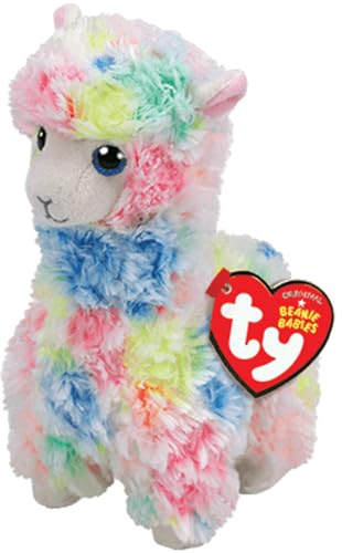 TY 41217 Lola, Lama bunt 15cm Beanie Babies, Mehrfarbig