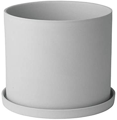 Blomus -Nona- Kräutertopf Size S, Heller Grauton, Elegantes Wohnaccessoire, Farbe Micro Chip (65975)