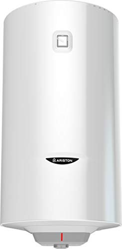 Ariston Pro1 Eco Dry Multis Calentador de Agua Electrico 50 Litros Slim | Vertical y Horizontal, Multiposition, Resistencia Revestida - Control Inteligente con Pantalla LED y Diseño Slim Blanco