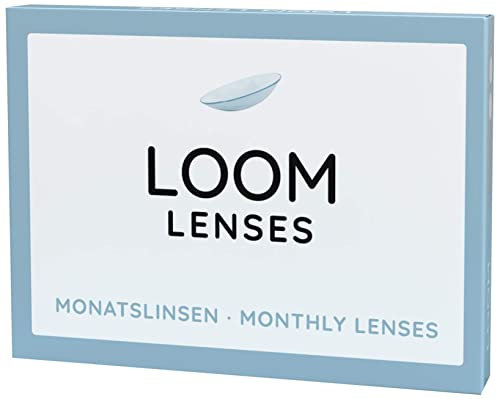 LOOM Lenses Monatslinsen weich, 3 Stück | BC 8.6 | DIA 14.2 | Kontaktlinsen mit Stärke: +1.75 Dioptrien