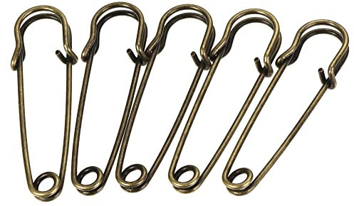 sourcing map 15Stk Sicherheitsnadeln 2.56 Metall für Decken Handwerke Brosche Bronzeton