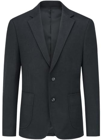 Allthemen Mens Blazer 2 Buttons Business Long Sleeve Suit Jacket | Mens Single Breasted Suit Blazer Business Casual Lightweight Blazer Smart Sport Regular Fit Suit Jacket for Wedding