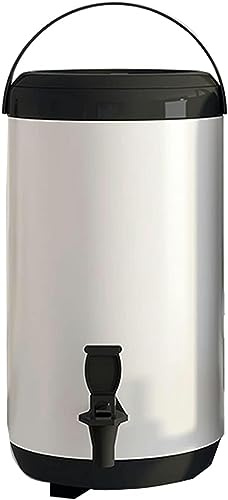 ANSNOW Beverage Dispenser with Tap, Commercial Hot Water Dispenser Insulation Container for Milk Tea Mulled Wine, Coffee Urn with Foldable Stand, Keep Warm for 6-8 Hours/White/4L