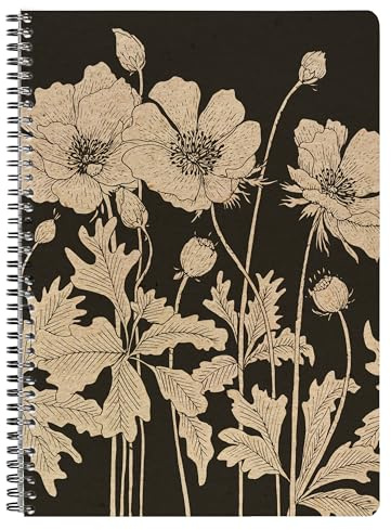Clairefontaine 116040C - Spiral Notebook Nature - A4 21x29,7cm 148 Lined Pages Margin Ivory Paper 90g - Collection Le Cerisier Blanc 2 images, random delivery
