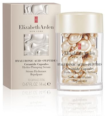 Elizabeth Arden Hyaluronic Acid + Peptides Ceramide Capsules Hydra-Plumping Serum, 30 Capsules, 0.47 fl oz