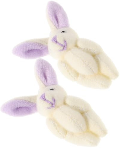 WOONEKY 2 Pièces Peluche Lapin Articulé Lapin Doux et Flexible Câlin pour Anniversaire Pâques et Mariage Décoration Charmante et Interactive