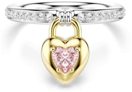 Swarovski Anello con motivo Idyllia, Taglio misto, Cuore, Mix di finiture