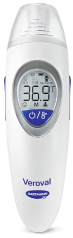 VEROVAL family Infrarot-Fieberthermometer, Ohr und Stirnthermometer für schnelles Fiebermessen – optimal für Erwachsene und Kinder