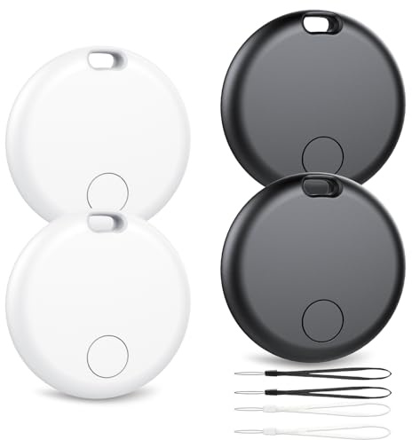 Smart Tracker Tag Android, Bluetooth Schlüsselfinder kompatibel mit Google Find Hub (NUR Android), Air Tracker Tag Schlüsselanhänger für Koffer, Schlüssel, Gepäck (4er-Pack)