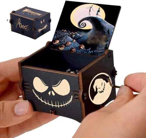 Evelure Christmas Carillon a manovella Carillon in Legno Intagliato Regali Musicali per i Fan