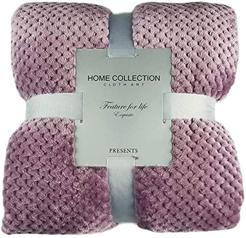 ausuky Manta pesada acolchada con forro interior lavable para dormir profundo (rosa, 100 cm, 150 cm)