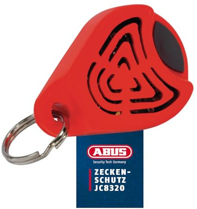 ABUS Protección contra garrapatas JC8320 JAN – Práctico repelente de garrapatas ultrasónico – Antigarrapatas para humanos y perros – Colgante antigarrapatas sin productos químicos – para cochecito,
