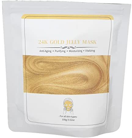 100 G Modeling Jelly Mask Puder Porenminimierend, Feuchtigkeitsspendend Jelly Mask Jelly For Gesichtsmasken & -Kuren Und Reparierend(24 Karat Gold)