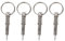 Perni a sgancio rapido, 4 pezzi, diametro 6,3 mm, lunghezza totale 76 mm, perno superiore Bimini, in acciaio inossidabile 316, accessori marini per tettoie per barche