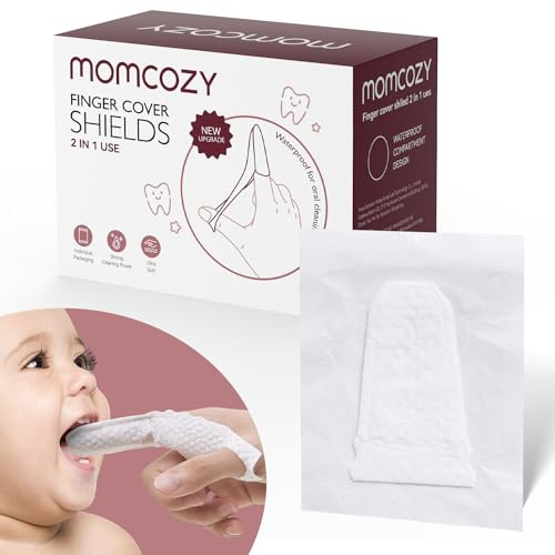 Momcozy Baby Finger Toothbrush, Wipes Toothbrush, Tooth and Gum Wipes Tongue Cleaner, Infant Oral Cleaner, 30 Count