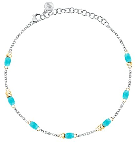 MORELLATO Cavigliera Donna in Acciaio e Pietre Agata Colorata, Collezione COLORI SUMMER - SAXQ19