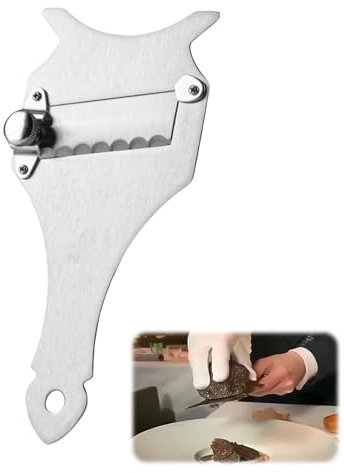 Affetta Tartufo Grattugia, Affetta Tartufi, Grattugia per Tartufo, Grattugia Taglia Tartufi, Grattugia Cioccolato Professionale in Acciaio Inossidabile, Strumento da Cucina Multifunzione (Argento)