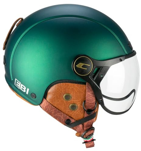 CGM EBI Casque de Ski Unisexe pour Adulte, Vert satiné, S (55-56 cm)