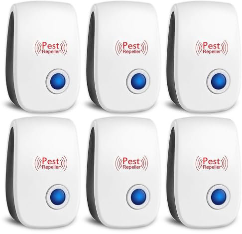 WDKXCN Ultraschall Mückenschutz, 6 Stück Mückenstecker Ultraschall, Pest Repeller, Mückenschutz Steckdose, Anti Mücken Stecker, Insektenstecker Steckdose für Kakerlaken, Motte, Mäuse