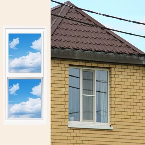 Fenêtre Fenêtre Coulissante de Ventilation en Aluminium pour Loft Domestique, Fenêtre D'éclairage Intérieur de Garage avec Verre Trempé, Fenêtre Encastrée de Sous-Sol avec Cadre Blanc(50x70cm/20x27.5i