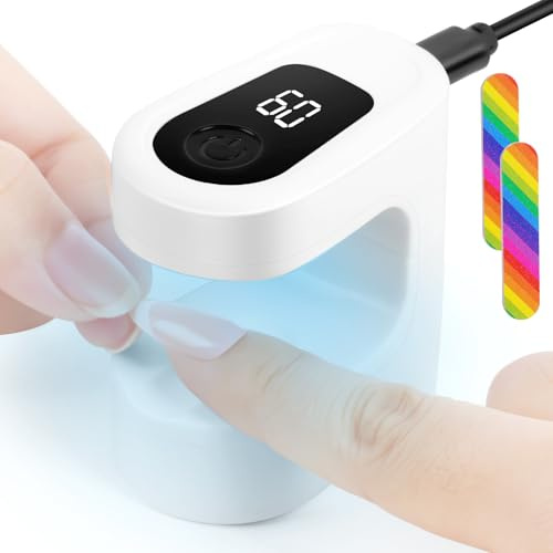 Alaoo Lampe UV Ongles Gel, Lampe UV Sèche Ongles avec 2 limes à ongle, lampes UV avec Capteur Automatique Écran LCD, Lampes à Ongle Professionnel, Pour Toutes Les Gels, Blanc