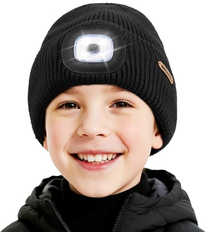 Wmcaps Kinder Mütze mit LED Licht und Fleecefutter für Jungen Mädchen