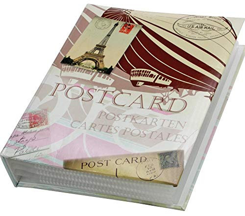 Postkarten-Album mit 50 festeingebundenen Hüllen für 200 Ansichtskarten, Postkartenalbum, Postcards ,Cartes Postales