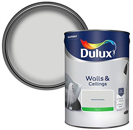 Dulux Walls & Ceilings Silk Emulsion Paint - Polished Pebble - 5L