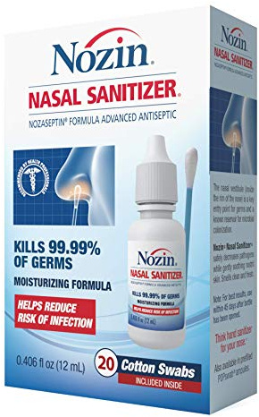 Nozin® Nasal Sanitizer® Antiseptic 12mL Bottle | Kills 99.99% of Germs | 60+ Applications | Trusted by Hospitals | Made in The USA