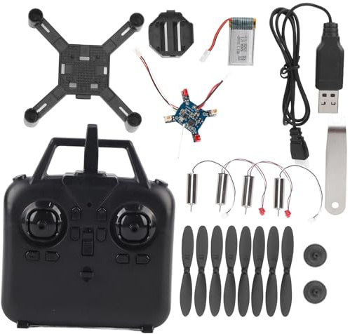 Kit de montaje de drones DIY para fácil portabilidad, kit de cuadricóptero, juguete de aprendizaje de avión teledirigido de plástico y metal