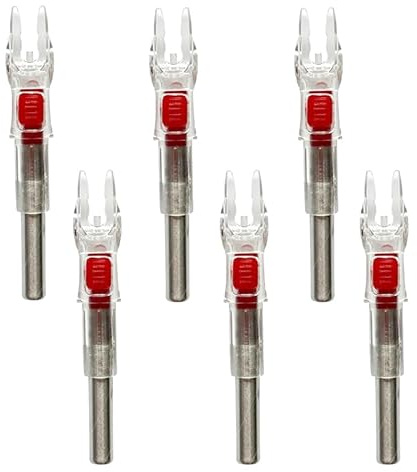 JIANZD Nocks illuminati per frecce 6 pezzi led tiro con l'arco nocks con diametro interno 6,2 mm